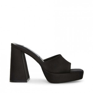 Mulas Steve Madden Cristo Square Toe Mujer Negros | 7106284-JY