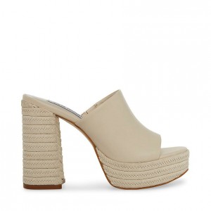 Mulas Steve Madden Darby Mujer Beige | 0923175-ZG
