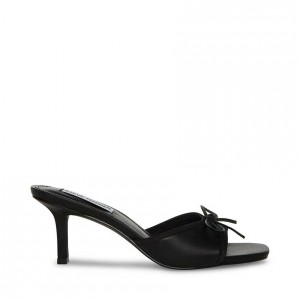 Mulas Steve Madden Emory Square Toe Mujer Negros | 3159048-KV