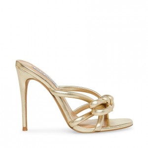 Mulas Steve Madden Keisha Strappy Mujer Dorados | 5498672-RU