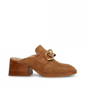 Mulas Steve Madden Lorie Slip On Mujer Marrom | 6582013-DC