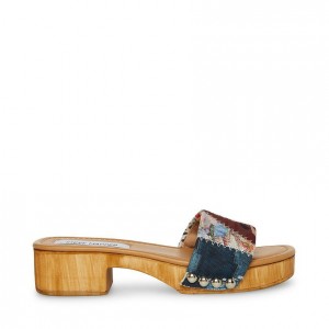Mulas Steve Madden Maybelle Wood Bottom Mujer Multicolor | 5341078-EI