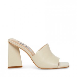 Mulas Steve Madden Ronnie Square Toe Mule Mujer Beige | 2574963-LB