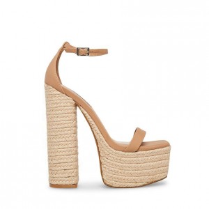 Platform Steve Madden Alessandra Mujer Beige | 9345716-TJ