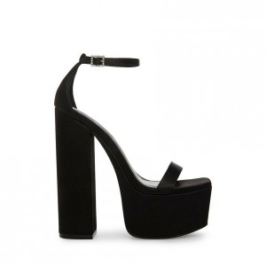 Platform Steve Madden Amori Super Block Mujer Negros | 7129456-LK