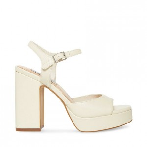 Platform Steve Madden Amy Block Mujer Beige | 1705839-DL