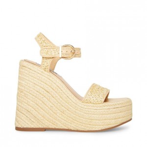 Platform Steve Madden Auburn Mujer Beige | 9342580-KQ