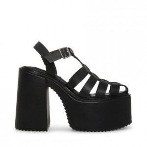 Platform Steve Madden Chant Strappy Mujer Negros | 0712869-XK