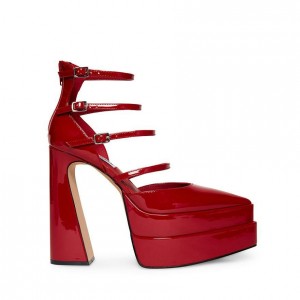 Platform Steve Madden Clara Mujer Rojos | 0276345-CN