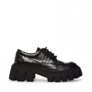 Platform Steve Madden Hadley Lug Sole Mujer Negros | 4129308-VK
