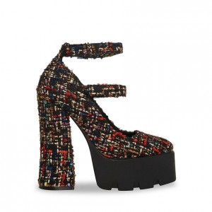 Platform Steve Madden Haruko Mujer Negros Multicolor | 8734291-ZV