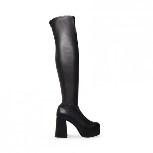 Platform Steve Madden Joelle Over The Knee Block Mujer Negros | 4938125-RK