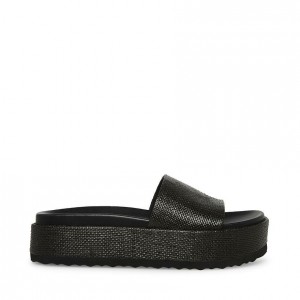 Platform Steve Madden Kasper Flatform Mujer Negros | 9846521-MO