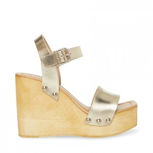 Platform Steve Madden Magnolia Wood Mujer Dorados | 0329167-IZ