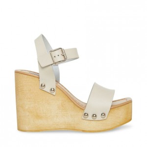 Platform Steve Madden Magnolia Wood Mujer Beige | 5687219-ZL