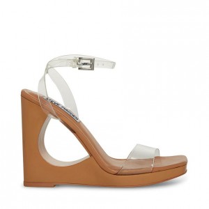 Platform Steve Madden Micah Square Toe Mujer Marrom | 6891705-BC