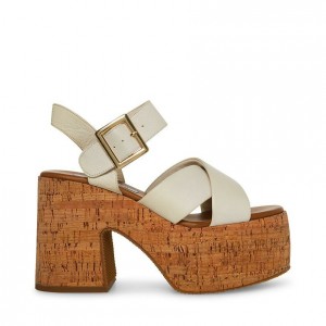 Platform Steve Madden Palmer Mujer Blancos | 5271634-FK