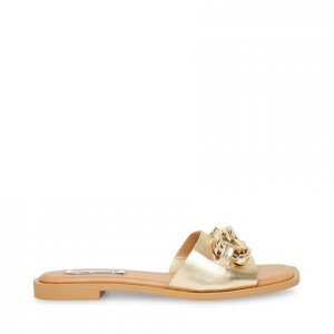 Sandalias Steve Madden Gene Square Toe Mujer Dorados | 2169758-OR