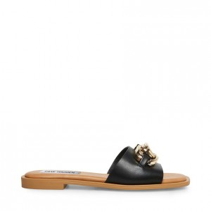 Sandalias Steve Madden Gene Square Toe Mujer Negros | 2103768-DN