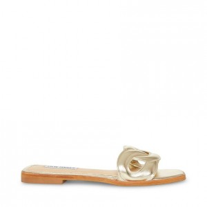 Sandalias Steve Madden Helene Square Toe Mujer Dorados | 7345106-IV