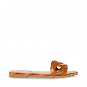 Sandalias Steve Madden Helene Square Toe Mujer Marrom | 1354089-OC