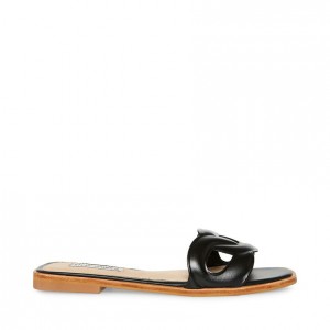 Sandalias Steve Madden Helene Square Toe Mujer Negros | 1390847-EN