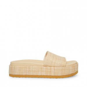 Sandalias Steve Madden Kasper Flatform Mujer Beige | 4219358-GK