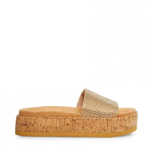 Sandalias Steve Madden Kasper-r Flatform Mujer Marrom | 2054136-DO