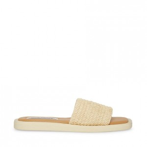 Sandalias Steve Madden Leigh Square Toe Mujer Beige | 0829371-GC