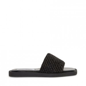 Sandalias Steve Madden Leigh Square Toe Mujer Negros | 5713469-AR
