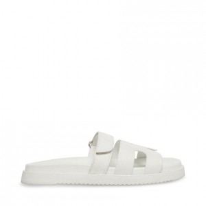 Sandalias Steve Madden Mayven Flatform Mujer Blancos | 4350276-ZQ