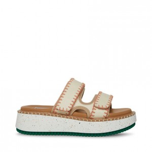 Sandalias Steve Madden Otto Mujer Blancos Verdes | 6931475-JE