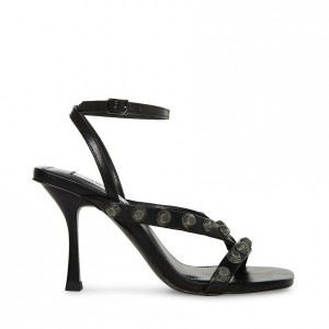 Tacones Steve Madden Adaline Strappy Square Toe Mujer Negros | 1269408-KN