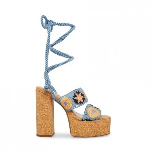 Tacones Steve Madden Amabella Lace Up Mujer Multicolor | 0738524-ED