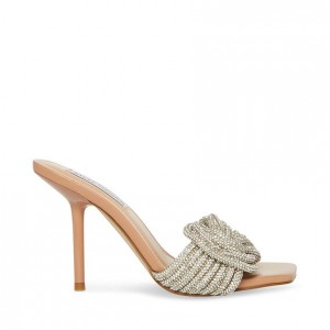 Tacones Steve Madden Applaud Square Toe Mule Mujer Blancos | 3482759-EG