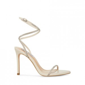 Tacones Steve Madden Aubrey Strappy Mujer Blancos | 6570348-BR