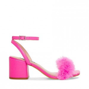 Tacones Steve Madden Audrina-f Feather Block Mujer Rosas | 1934028-JV