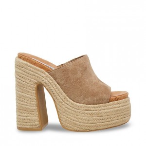 Tacones Steve Madden Becca Espadrille Block Mujer Grises Marrom | 4579021-QO