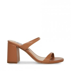 Tacones Steve Madden Bridgette Mule Block Mujer Marrom | 2075486-NM