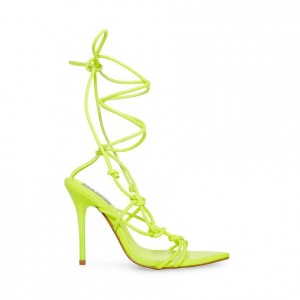 Tacones Steve Madden Buffy Strappy Lace Up Mujer Amarillos | 0256184-MS