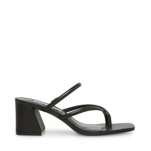 Tacones Steve Madden Effie Strappy Square Toe Mujer Negros | 7029514-IW