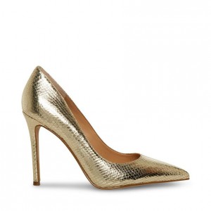 Tacones Steve Madden Evelyn Point Toe Pump Mujer Dorados Serpent | 6154238-TQ