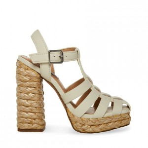 Tacones Steve Madden Gallery Strappy Mujer Beige | 3297546-BS
