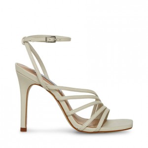 Tacones Steve Madden Kamila Strappy Square Toe Mujer Blancos | 4238950-EJ
