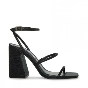 Tacones Steve Madden Kinsley Strappy Square Toe Block Mujer Negros | 9103475-XJ
