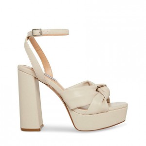 Tacones Steve Madden Lala Mujer Beige | 6980173-JC