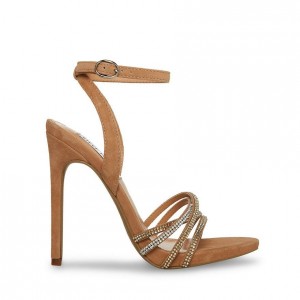 Tacones Steve Madden Lara Strappyed Mujer Beige | 2403517-XK