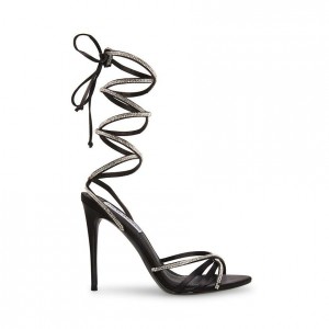 Tacones Steve Madden Larisa Strappy Lace Up Mujer Negros | 5697814-MQ