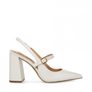 Tacones Steve Madden Maegan Sling Back Mujer Blancos | 3572608-QG