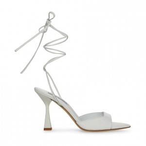 Tacones Steve Madden Melina Strappy Lace Up Mujer Blancos | 6239785-BH